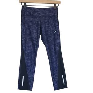 Nike Dri Fit Purple Athletic Capri Leggings Women's X-Small Active Walk Run